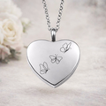 Butterfly of Love Trio Heart Urn Necklace