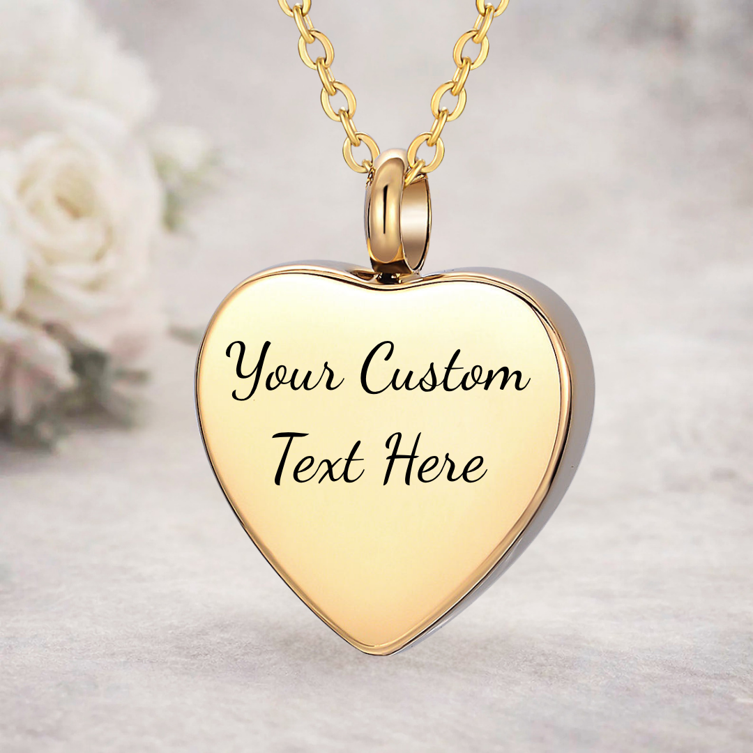 Engraved Handwriting Urn Necklace