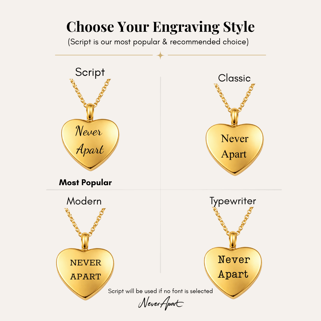 Engraved Handwriting Urn Necklace