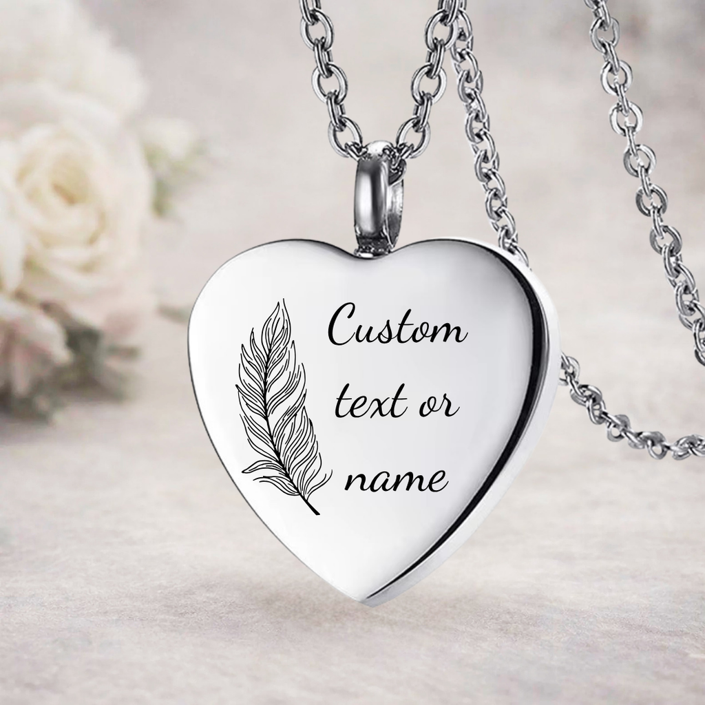 Feather of Love Personalised Urn Necklace